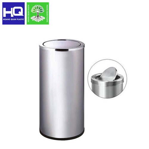 Thùng Rác Inox Nắp Lật