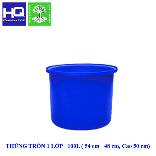 Thùng Nhựa Tròn 100L 1 Lớp