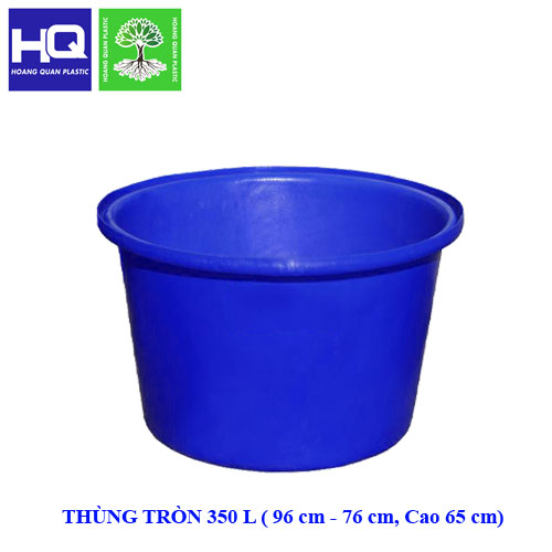 Thùng Nhựa Tròn 350L 1 Lớp