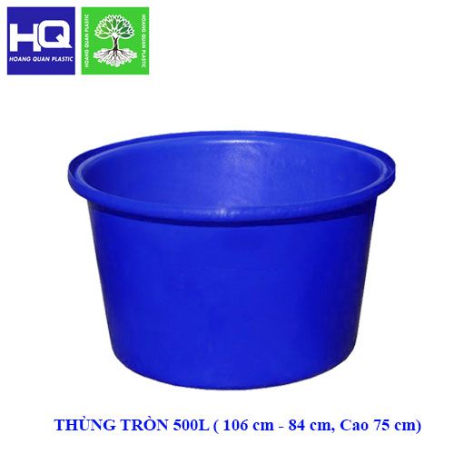 Thùng Nhựa Tròn 500L 1 Lớp