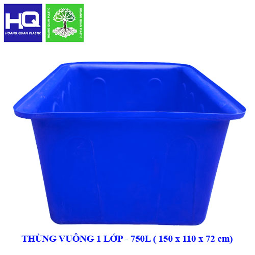 Thùng Nhựa Vuông 750L